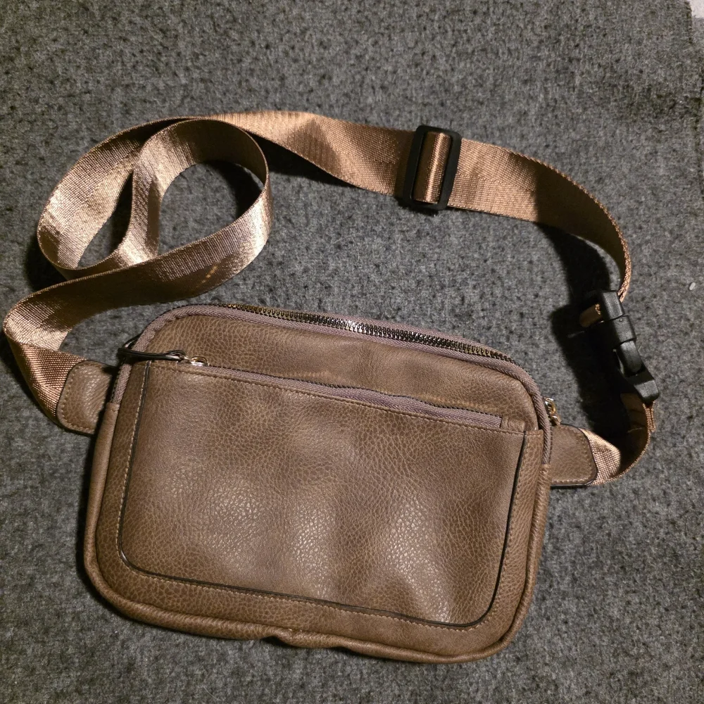 Brown Crossbody Belt Bag - Picture 1 of 8